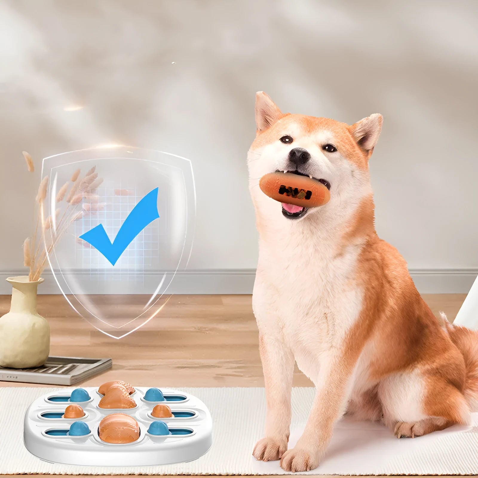 Plastic slow food feeder licking plate 34.5cm diameter pet busy disk style