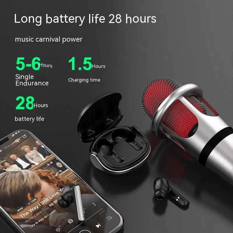 Wireless Bluetooth earphone in-ear metal P60PRO with charging case, black and milky white options