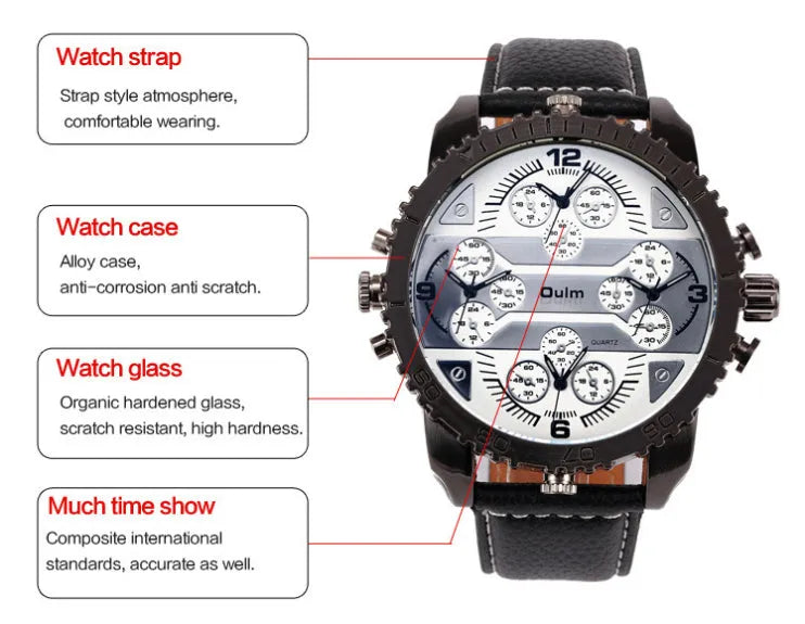 Men's casual quartz watch with alloy case, 12mm thickness, black or white colour option