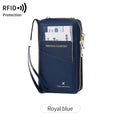 RFID multi-functional double zipper crossbody wallet in shell starfish design with letter pattern