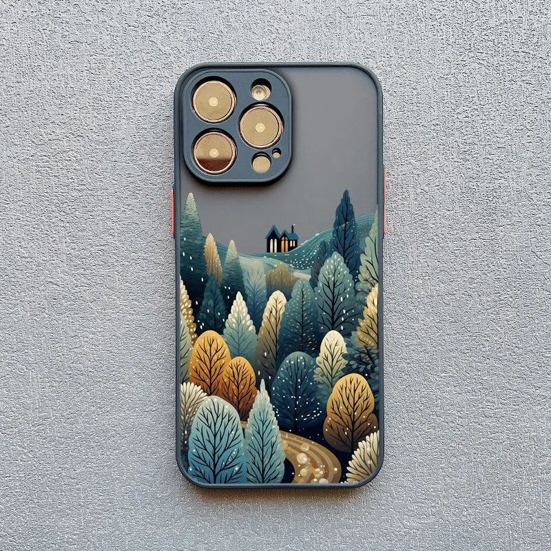 Forest Snow Advanced Green hard PC phone case for Apple iPhone