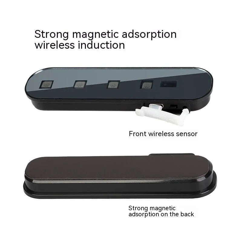 T-type colourful acrylic car door induction lamp with magnetic base attached to vehicle door
