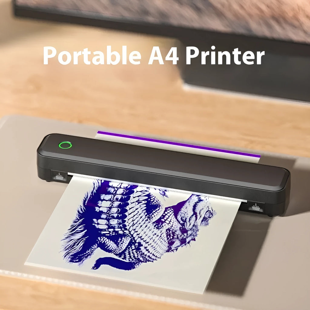 Black or white Bluetooth thermal printer for mobile phone connectivity and drawing printing