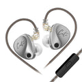 Adjustable double moving coil in-ear headphones with OFC copper cable and tuning lever, Hi-Fi wired earphone