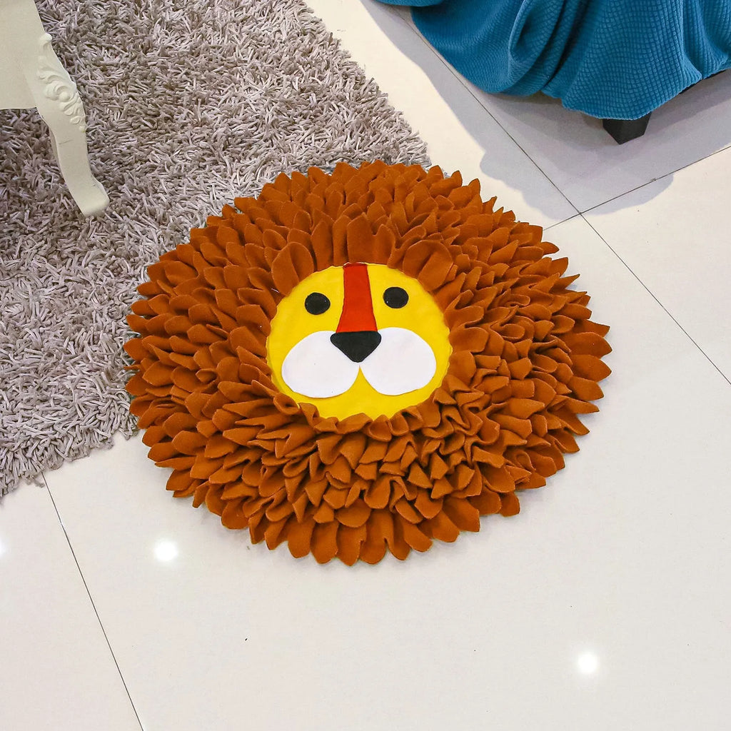 Brown fabric sniffing pad for dogs and cats measuring 33cm by 25cm