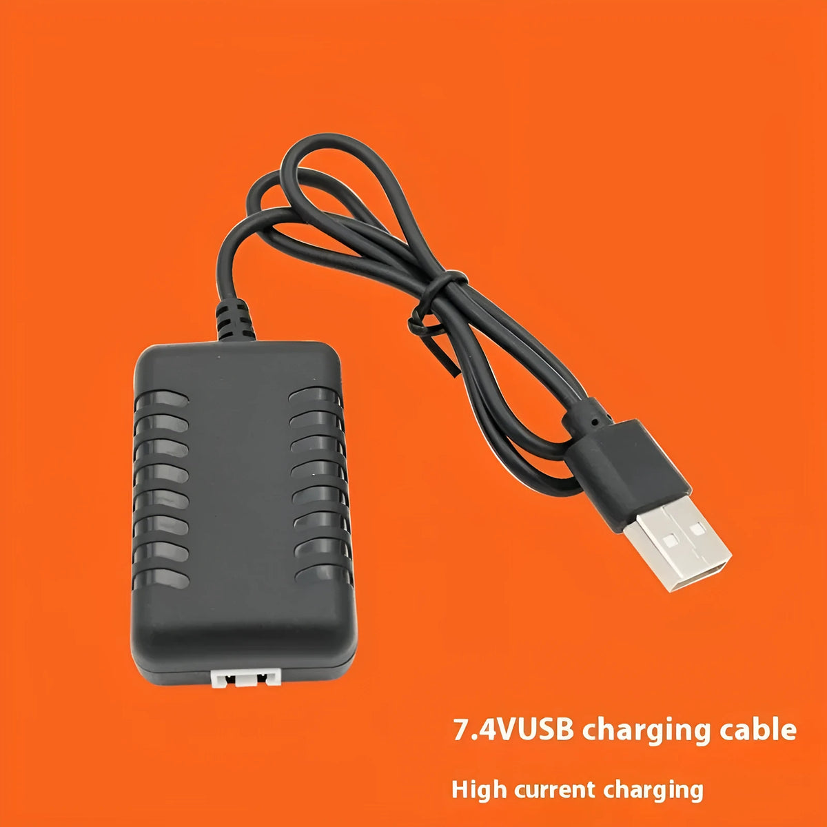 2S lithium battery balance USB charging cable for car model UAV, 7.4V 2000mA output, 15W, red charging indicator