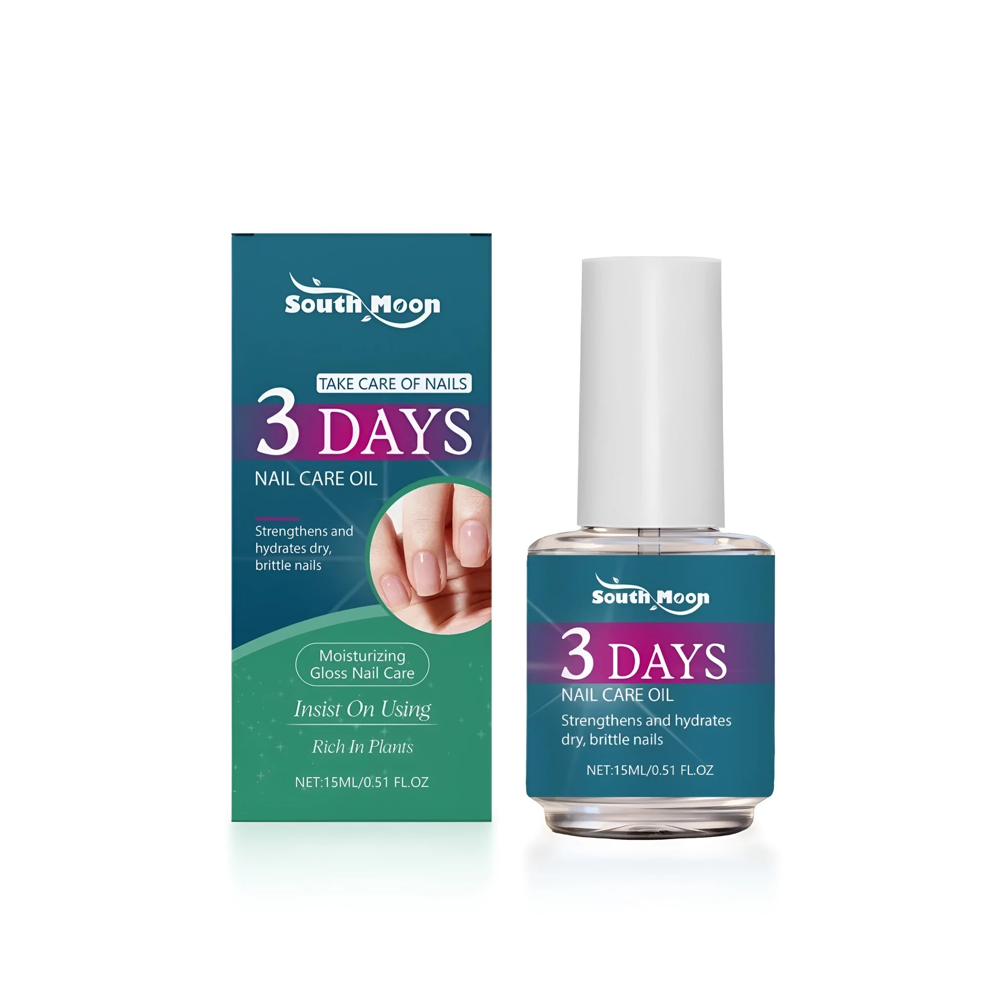 15ml nail care oil with lavender, aloe vera, rosemary, and mint extracts in small bottle