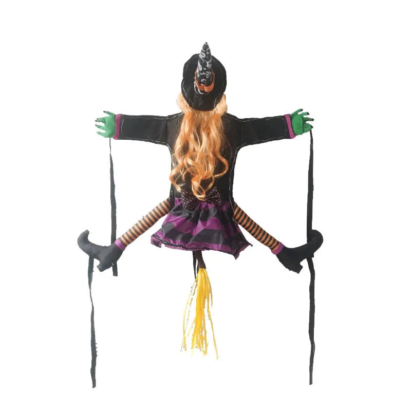 Witch outdoor courtyard pendant made of cloth with string lights, American style decoration