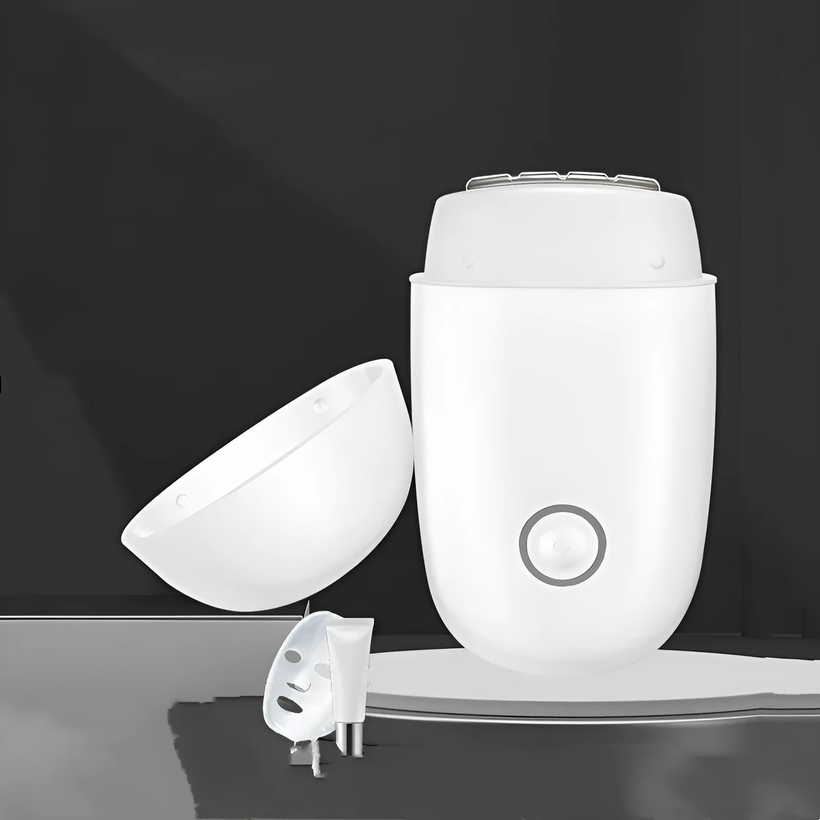 Photon skincare device with infrared and colour light in Pearl White, rechargeable for home use