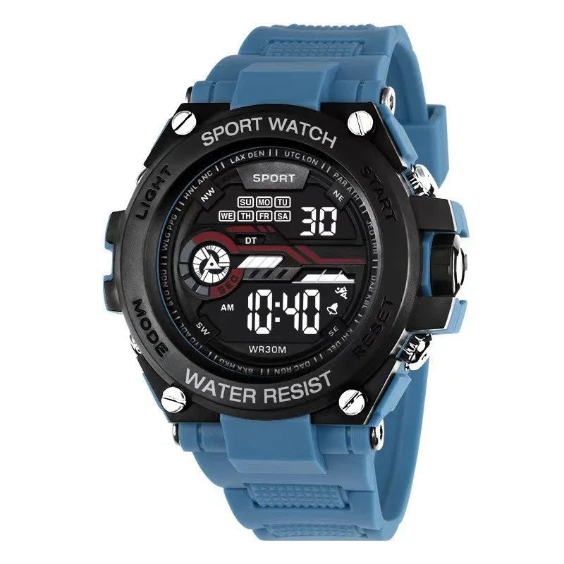Fashion electronic watch with multiple colour options for teenagers and students