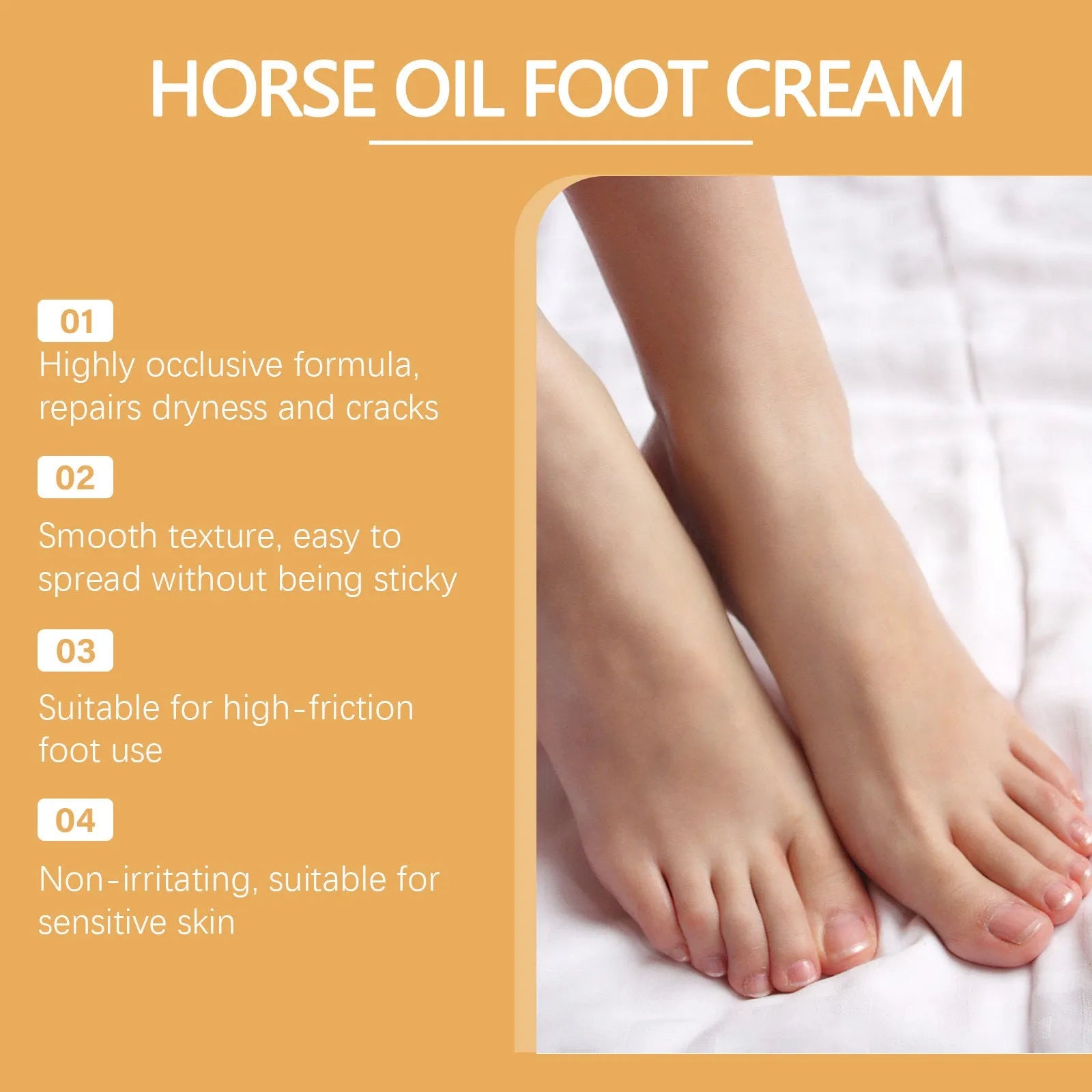 30g jar of foot and neck care cream with horse oil for skin hydration