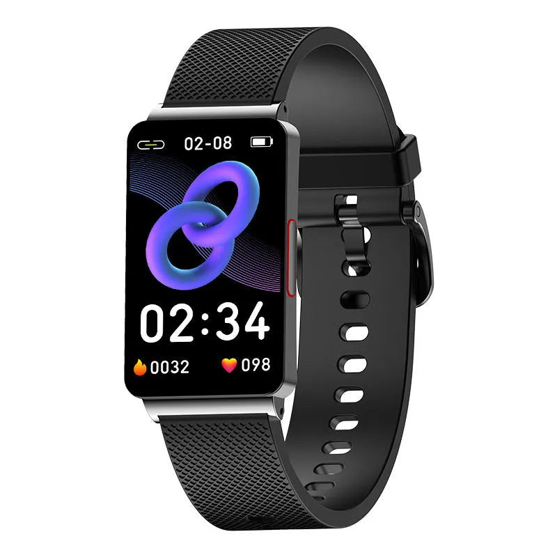 EP08 smart health monitoring bracelet with touch screen display on TPU wrist strap