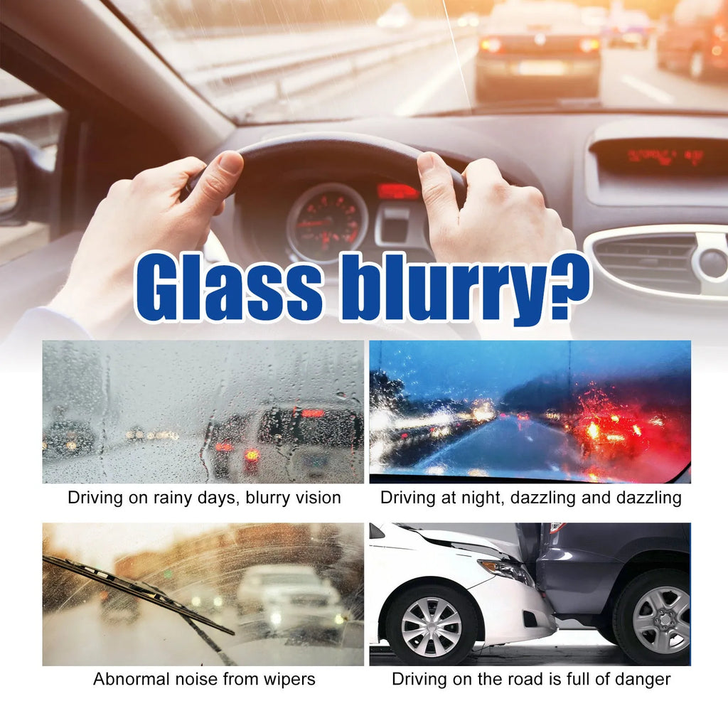 120ml car window glass cleaner spray bottle with cleaning sponge for oil film removal