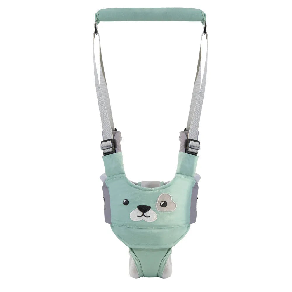 Baby walking harness belt in blue colour with crotch support for toddler walking practice