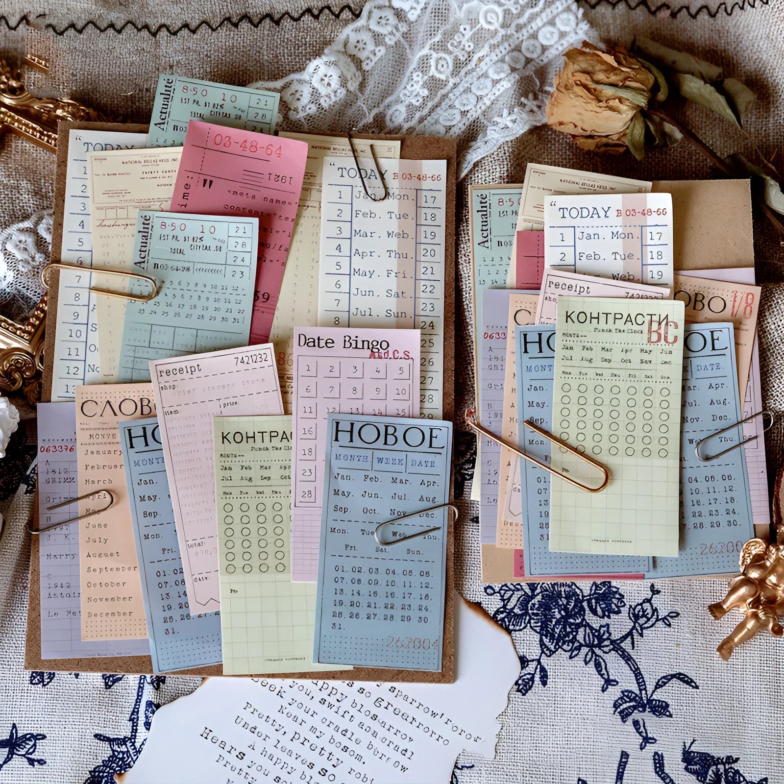 Creative Vintage Writable Pad City Notes notebook with 100 pages, small size 40mm x 80mm, Gift Shop cover design, in opp bag
