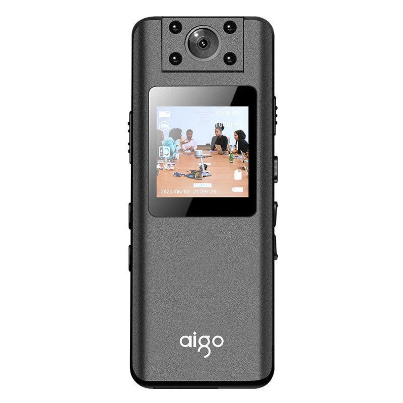 DSJ-S11 black body worn camera showing front lens, display screen, and side-mounted controls.