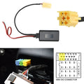 Black Bluetooth audio modification cable for 159SMART 451AUX car stereo with microphone option