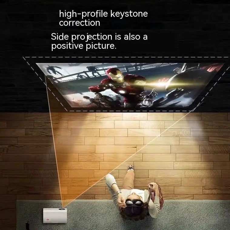 Small HD WiFi projector with 2000 lumens brightness for office and home use