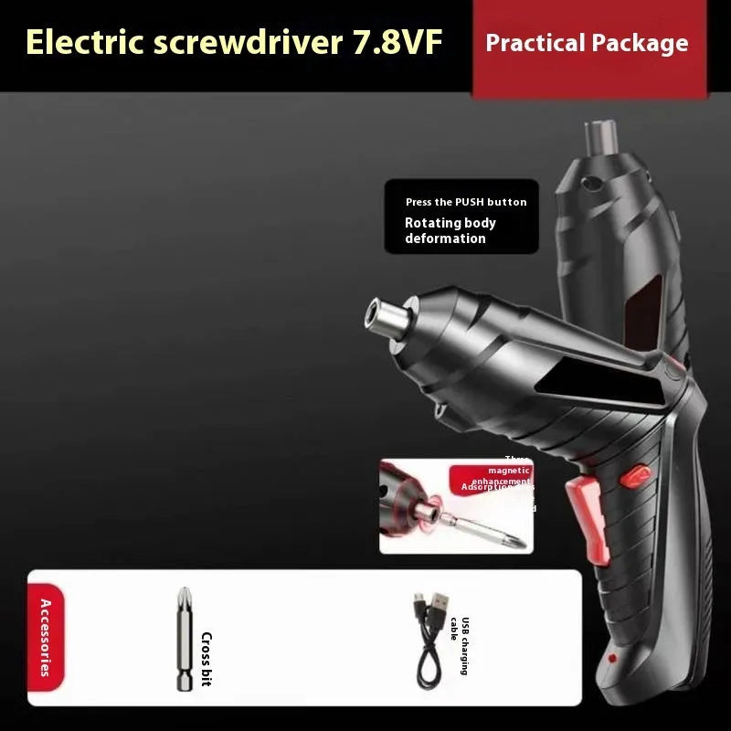 Cordless lithium electric screwdriver and utility bag set for home DIY projects