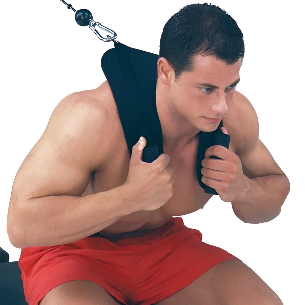 Black nylon handle belt with double grip PVC handle, D-ring, 400mm x 350mm x 7mm, 200KG bearing range.