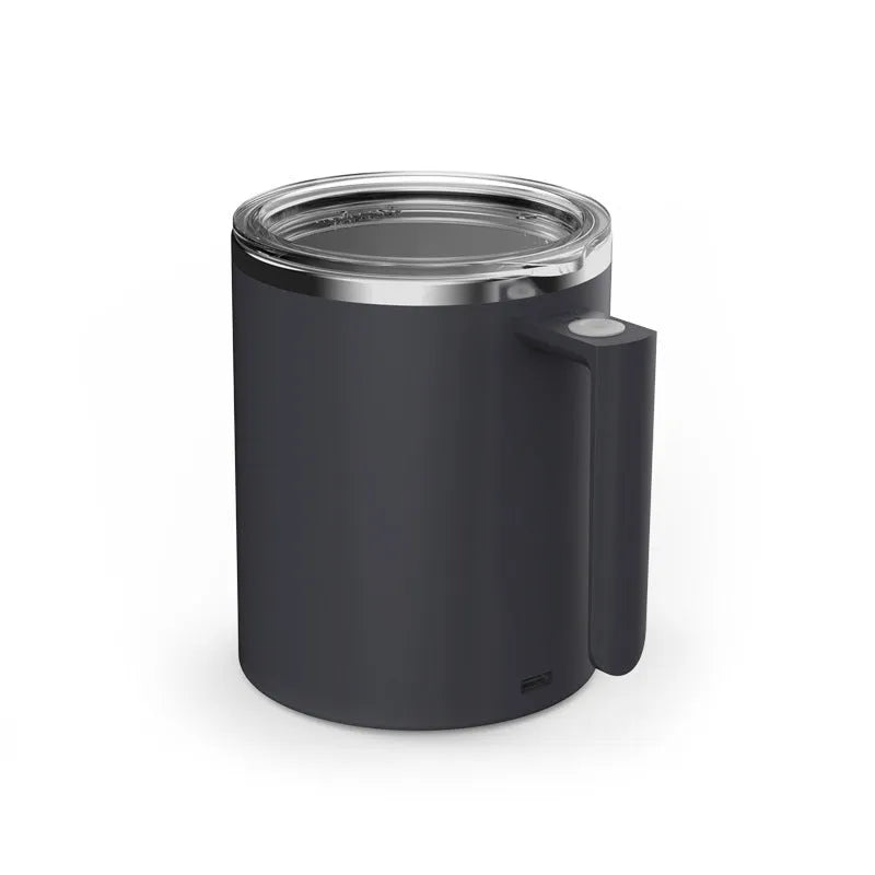 Automatic stirring coffee cup with magnetic mixing base in white, pink, black or macaron milky white colours
