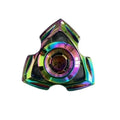 Alloy metal fingertip decompression gyro toy in silver and colourful finishes
