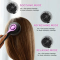 USB-powered head massager with vibration function in black, grey, or red colours