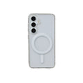 Transparent magnetic silicone phone case for Samsung Galaxy smartphones showing clear protective design