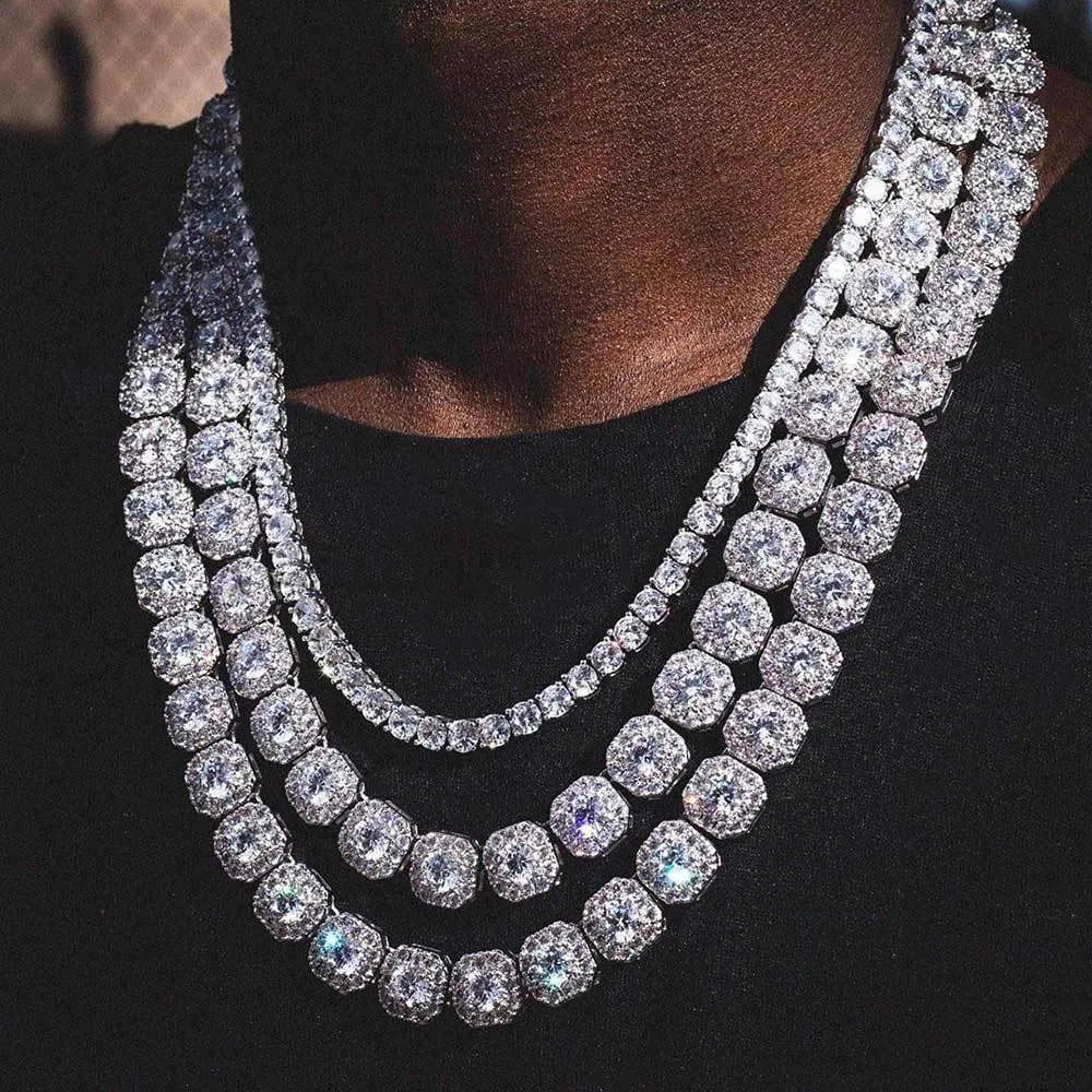 Copper rock candy chain necklace in gold or platinum colour, 10mm or 12mm width, 16 to 24 inch length