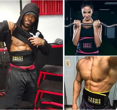 Neoprene sauna sweat belt for women in black, with waist trainer design for fitness