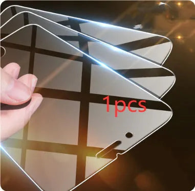 Clear tempered glass iPhone screen protector with anti-fingerprint coating