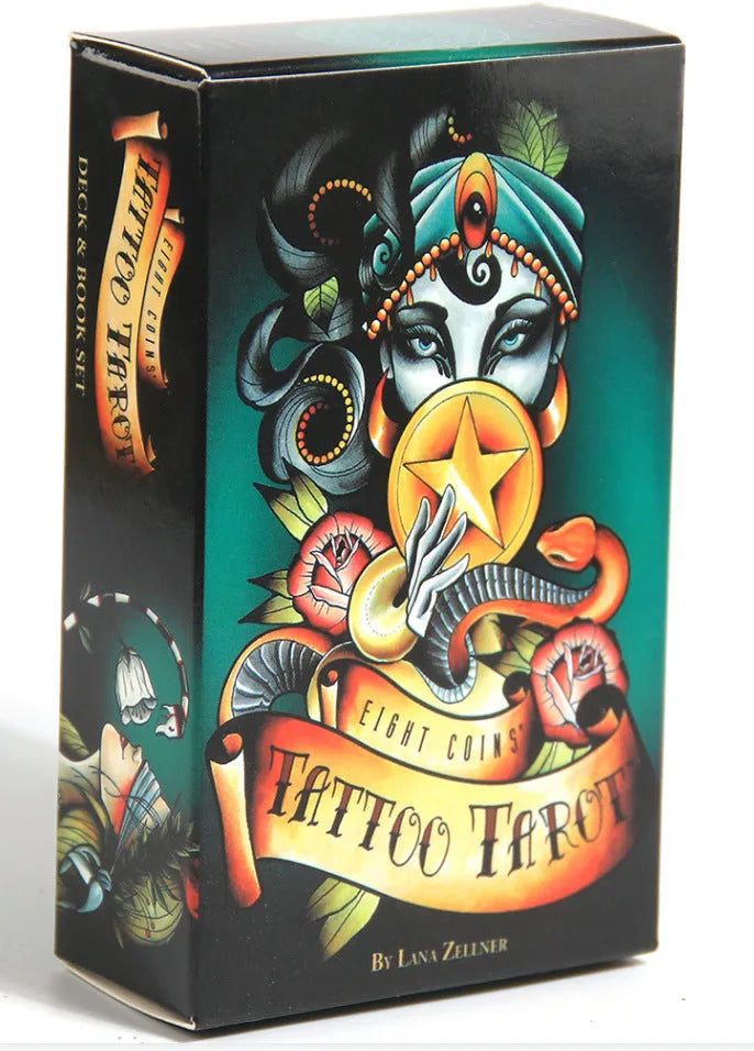 English Tarot Oracle Card Prism Card deck with coated paper finish, 44-78 cards in narrow and wide sizes, full English text.