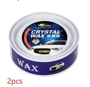 Crystal wax plating kit for car paint with solid wax sponge and towel 120g