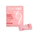 Antioxidant liquid drink supplement in individual 10G sachets showing four-ingredient formula