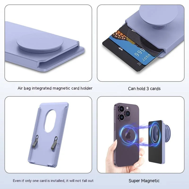 Minimalist magnetic phone holder with suction base for Apple iPhone in five colour options