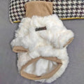 Creamy green turtleneck dog coat for small and medium-sized dogs showing high collar design