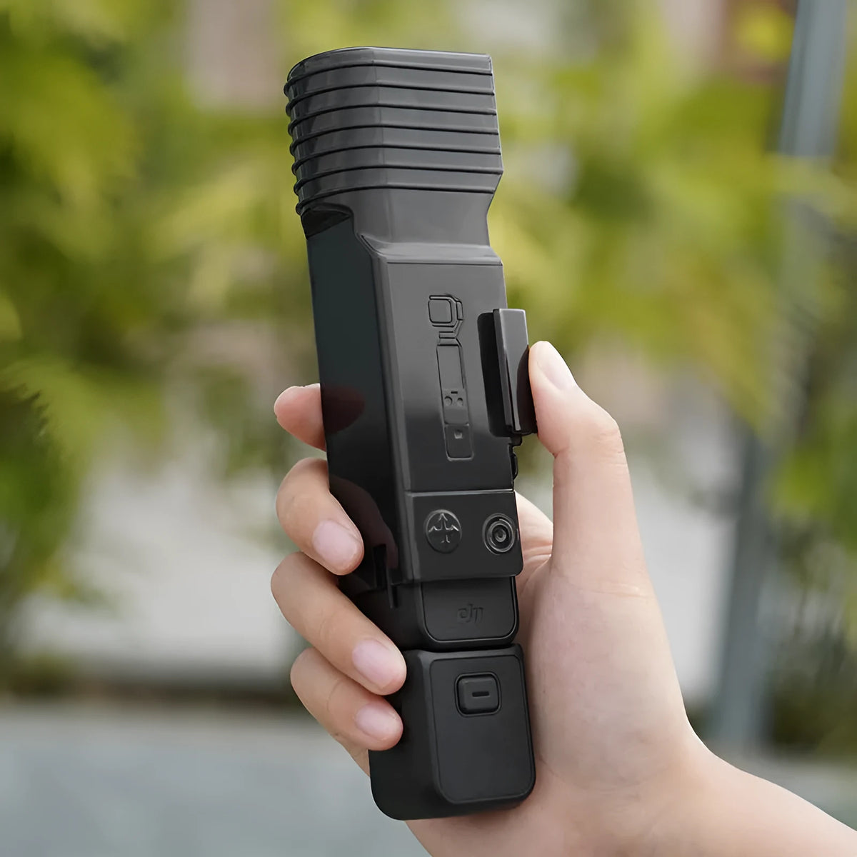 Black ABS lens cover for DJI OSMO Pocket 3, 13 x 4.8 x 4.6cm, scratch protection accessory