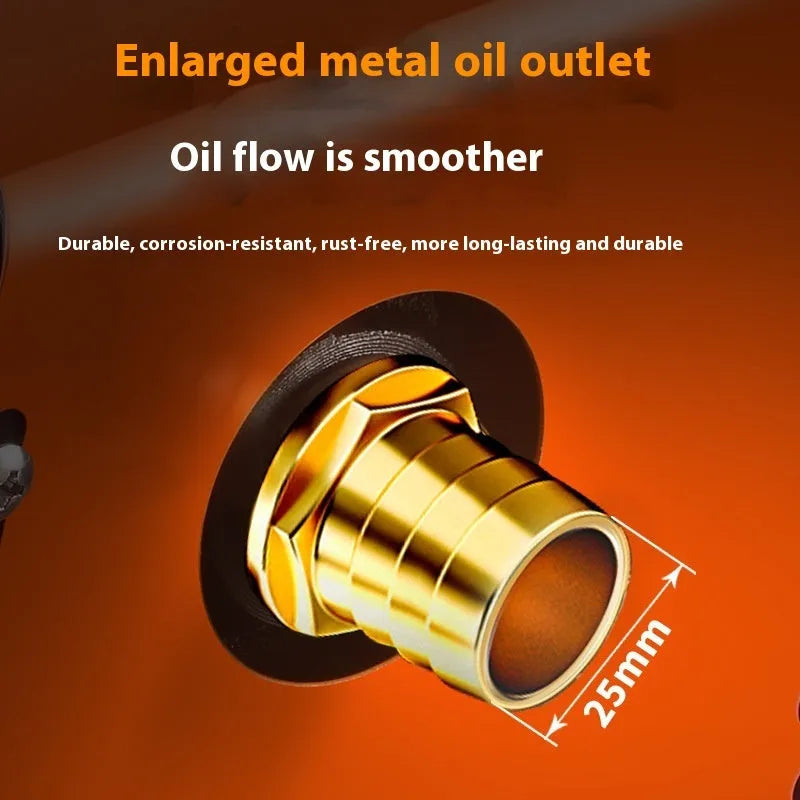 Aluminum alloy portable rechargeable oil pump with lithium batteries and accessory kit