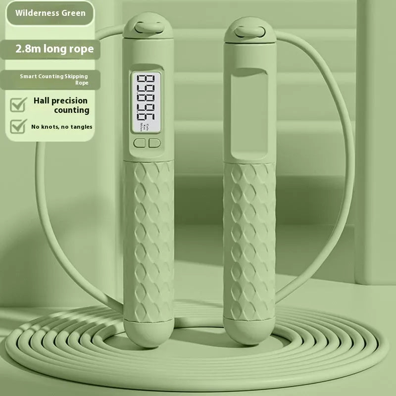 Fitness skipping rope with bearings for fat reduction training in various colour options