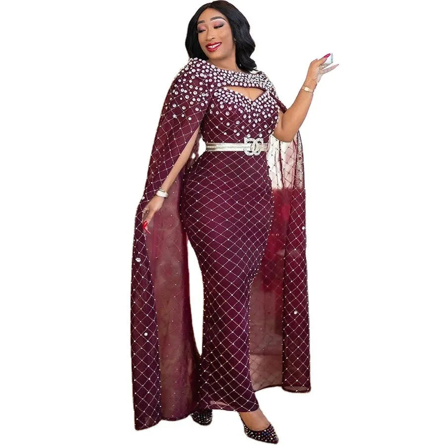 Women's long sleeve slim fit sheath dress with shawl collar and zipper in red and black, polyester