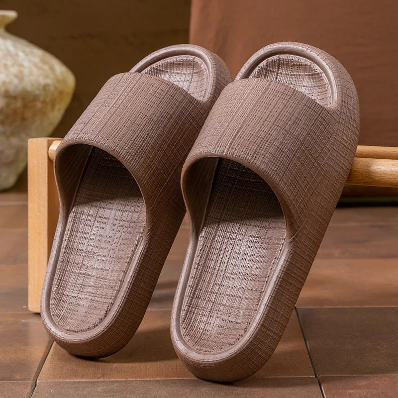 A pair of EVA toe ring slippers in a chosen colour, showing the soft non-slip sole and strap design.