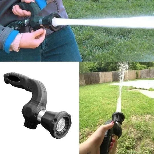 Mighty Power Hose Blaster Nozzle black with five spray settings and ergonomic handle