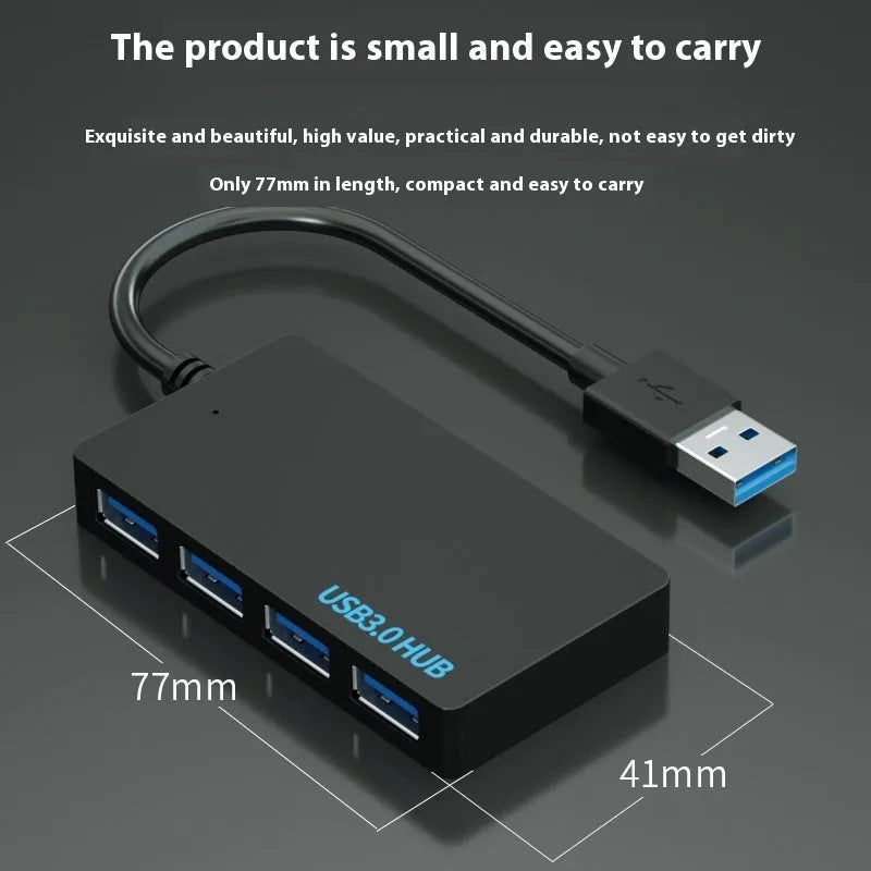 A multi-port USB extender hub with a 20cm cable, showing USB-A and USB-C style options.