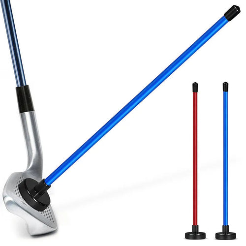 Red aluminium alloy magnetic direction alignment baseball bar golf swing training tool