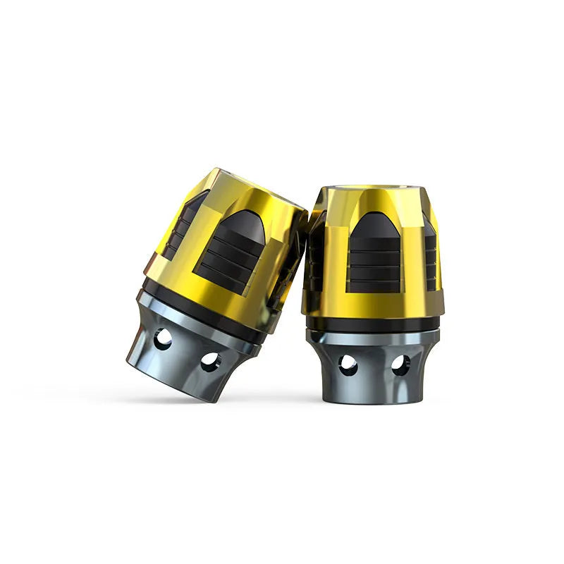 Aluminium alloy CNC machined fork cups pair in seven anodic colours for motorcycle and electric car front axles