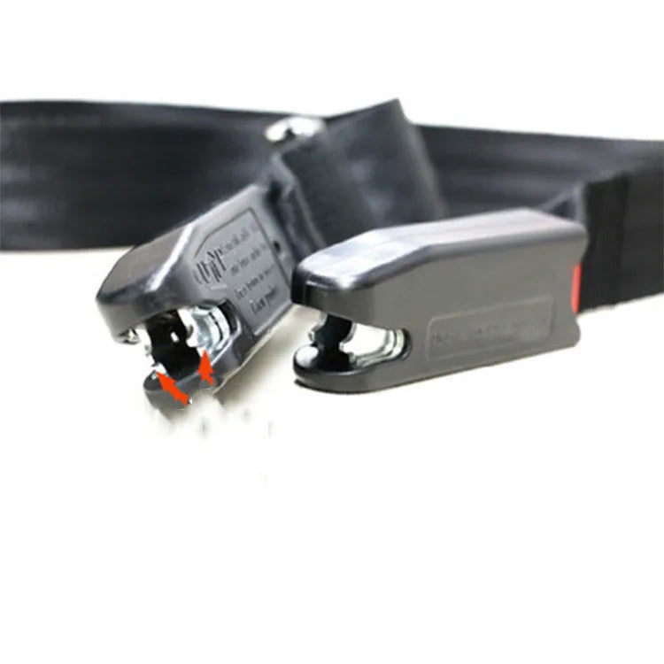 Isofix soft connection belt black steel fastener polyester belt for car child safety seat two-point fixing