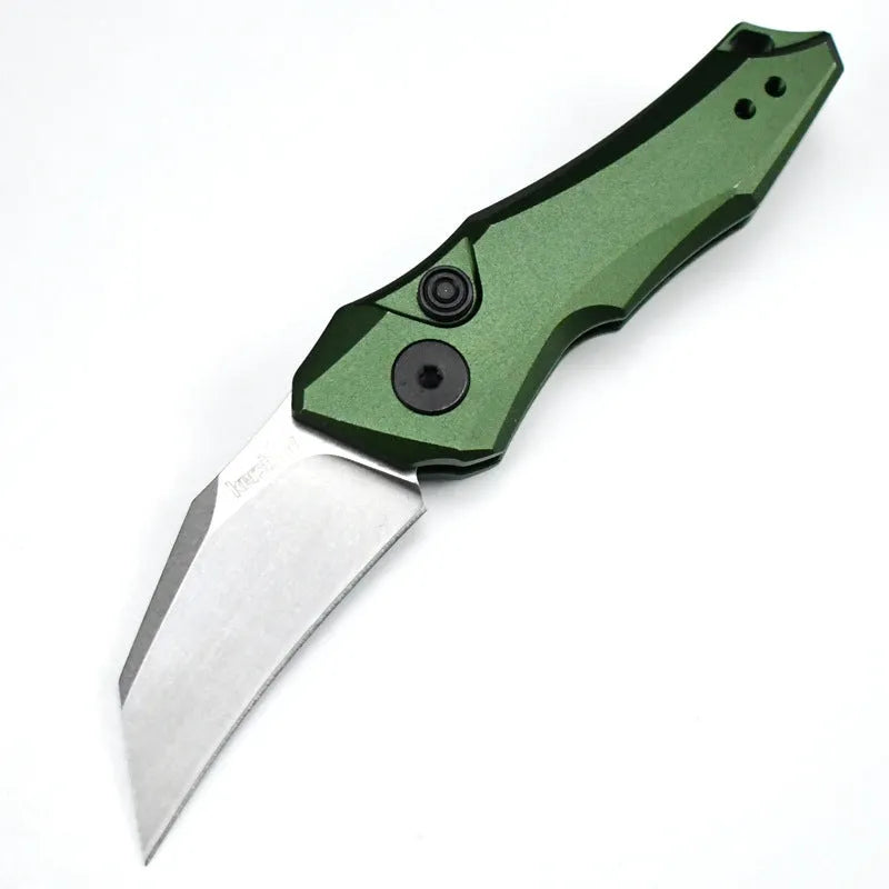 Outdoor folding pocket knife in black, grey or green, showing 150mm full length.