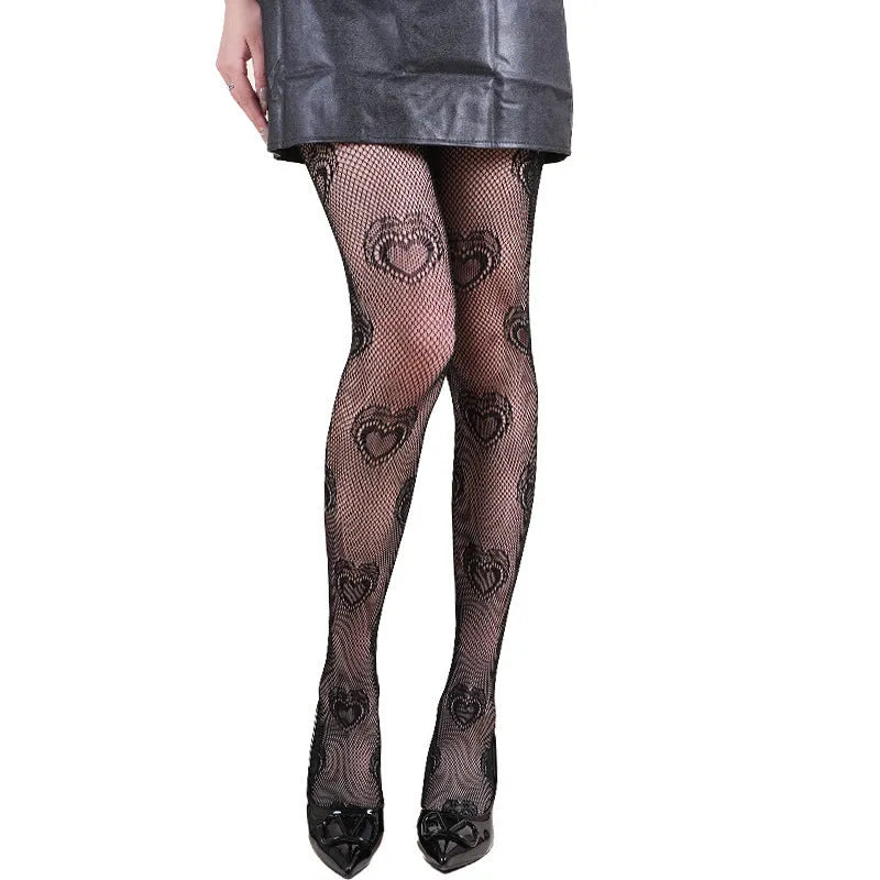 Halloween spider web leopard print fishnet stockings in free size nylon, anti-snagging women's hosiery