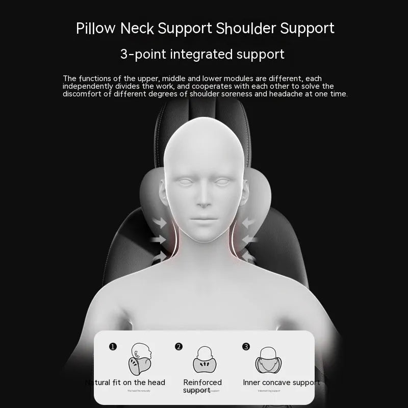 Memory foam lumbar support and neck pillow set for car seats in six colour options
