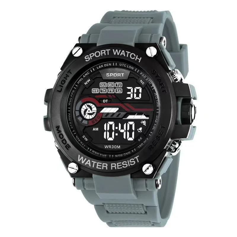 Fashion electronic watch with multiple colour options for teenagers and students